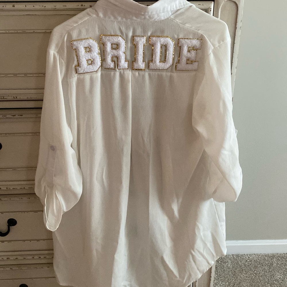 White BRIDE Button up/Coverup